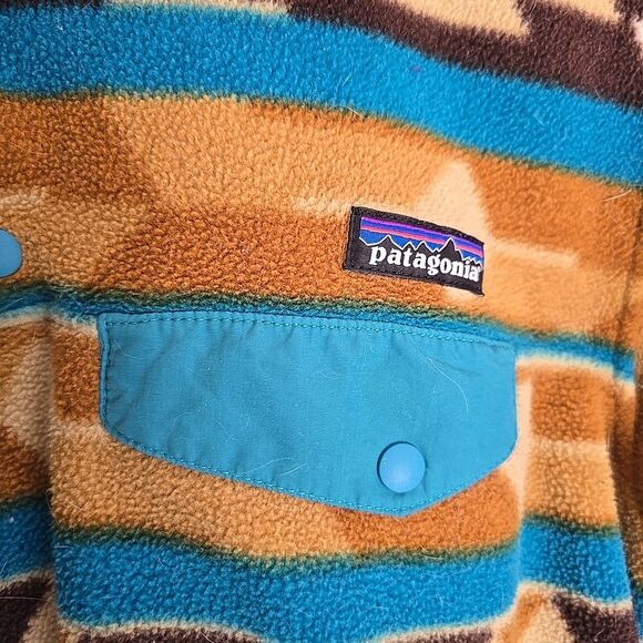 Patagonia Synchilla AZTEC Snap-T Fleece Pullover Womens L Timber Twist Southwest - Picture 2 of 7